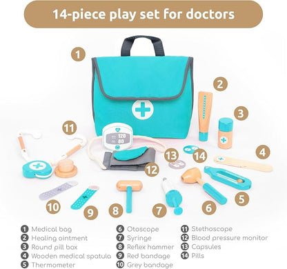 Wooden Mini Doctor Kit for Kids