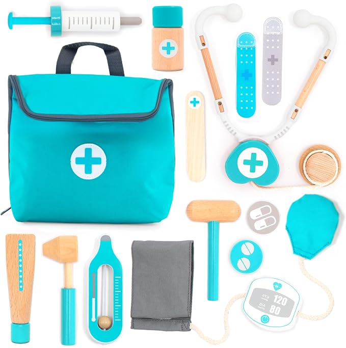 Wooden Mini Doctor Kit for Kids