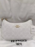 Coach Teri 2-Way Shoulder Bag – Signature Canvas Chalk/Glacier White CA548