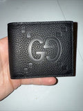Gucci Jumbo GG Black Italian Leather Bi-fold Wallet NEW AUTHENTIC