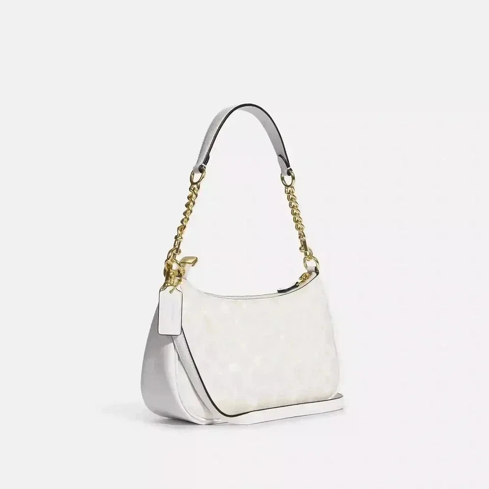 Coach Teri 2-Way Shoulder Bag – Signature Canvas Chalk/Glacier White CA548